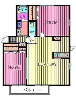 埼玉県さいたま市大宮区上小町【アパート】の間取り