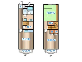 フェリシア小田原マンション【6階】の間取り