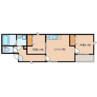 福岡県福岡市東区馬出1【アパート】の間取り