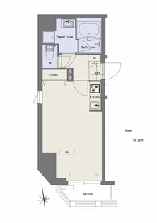 キャッスルパレス江戸川橋【7階】の間取り