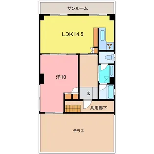 東光ハイツ【4階】の間取り