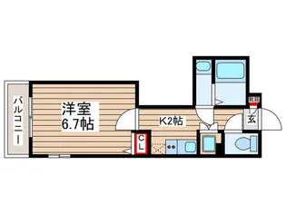 ブルックリンズ西千葉【1階】の間取り