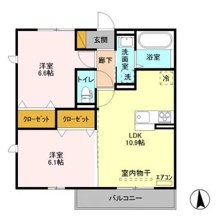 ゼピュロスみどりの A棟【3階】の間取り