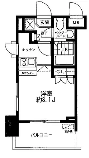 レジディア大森東【4階】の間取り