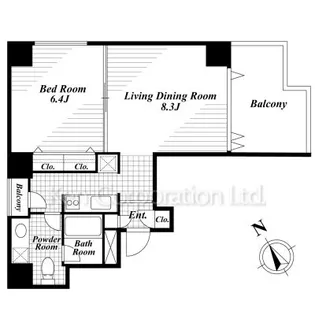 キャビンアリーナ麻布十番【3階】の間取り