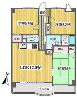 ベルウッド弐番館【3階】の間取り