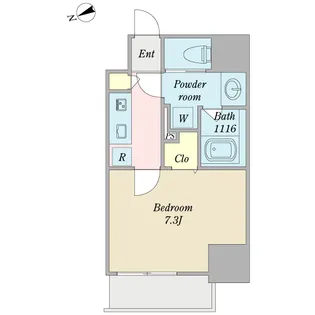 ジプラス新橋【9階】の間取り