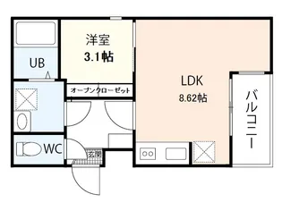 シャインライズ楽々園【1階】の間取り