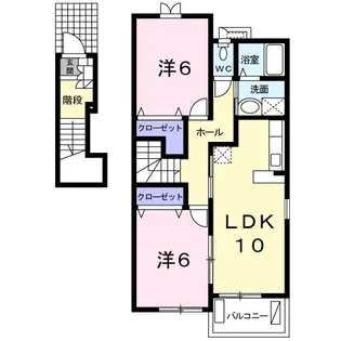 ドミールB【2階】の間取り