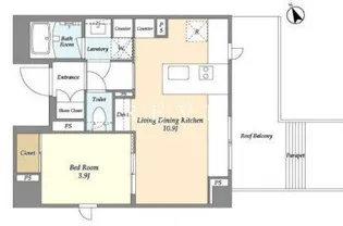 エル・セレーノ品川西大井【6階】の間取り