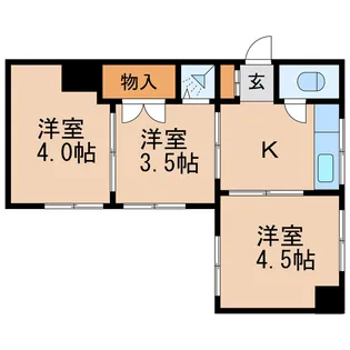 山一ビル【4階】の間取り