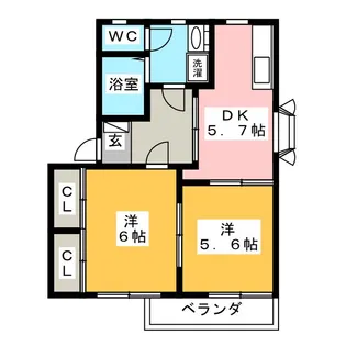 エーデルワイス B棟【1階】の間取り