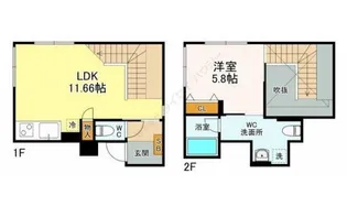 ブライト住吉【4階】の間取り