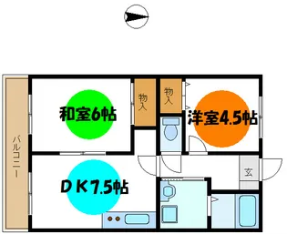 アロー一之江48番館【2階】の間取り