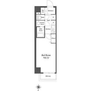 ルクレ両国【7階】の間取り