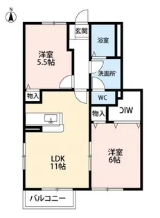 エスポアラージアンE【1階】の間取り
