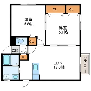 ルミエールライト【2階】の間取り