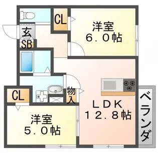 アンシャンテ山手【2階】の間取り