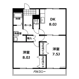 ゴールドメゾンA棟【2階】の間取り