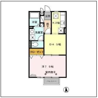 フォンテーヌS I【1階】の間取り