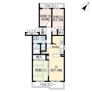 URパークシティ鴻巣駅前プラザ【5階】の間取り