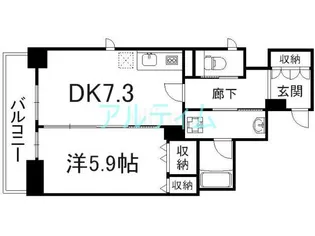 べラジオ五条堀川III【7階】の間取り