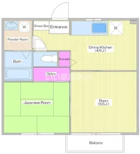 コーポジュネスIII【2階】の間取り