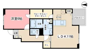 シュエット小川【1階】の間取り
