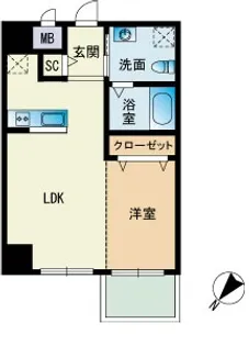 グランドヴィラス赤坂【3階】の間取り