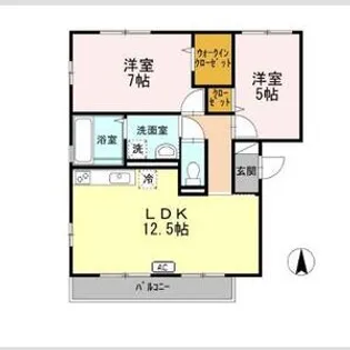 クレールメゾン中田【3階】の間取り