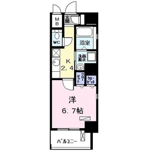 ラタン【4階】の間取り