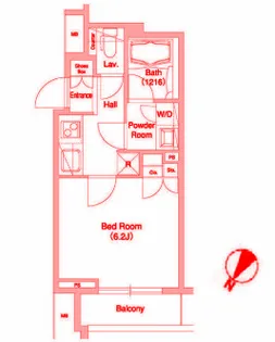 グラマシー横濱関内【5階】の間取り