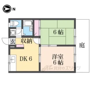 エステートピア築山二番館【1階】の間取り