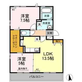 KIMIKO B棟【2階】の間取り