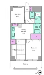 チェスターハウス川口【4階】の間取り