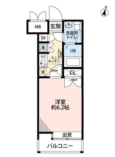 ダイナコートエスタディオレシェンテ【6階】の間取り