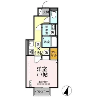 福島県郡山市富田町字下双又【アパート】の間取り