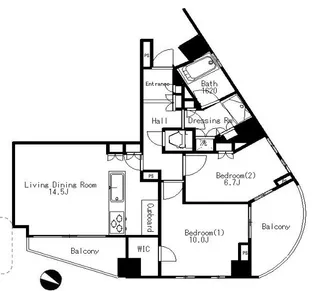 乃木坂パークハウス【16階】の間取り