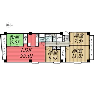 ビラ園生【3階】の間取り