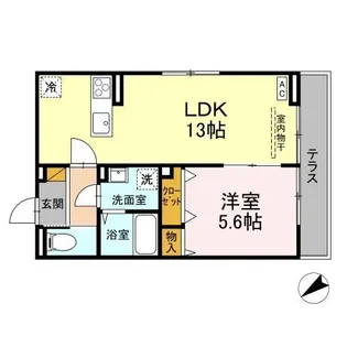 D-Invest栄町【1階】の間取り
