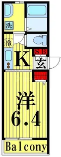 リーヴェルポート西新井フェリシア【2階】の間取り