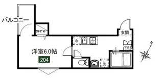 MELDIA中央区祐光4丁目【2階】の間取り