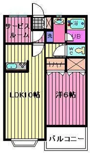 カーサ・ソレアード【1階】の間取り