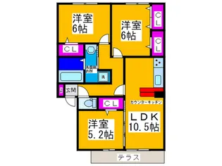 ミルキ-ウェイ【1階】の間取り