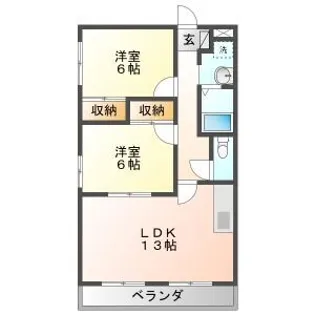 シャトー・ベルエール【1階】の間取り