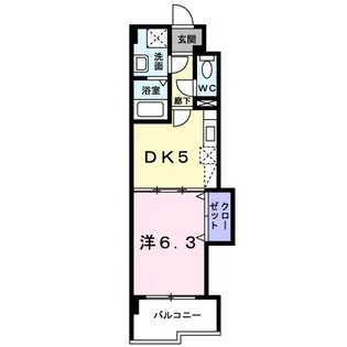 アンソレイエ【4階】の間取り
