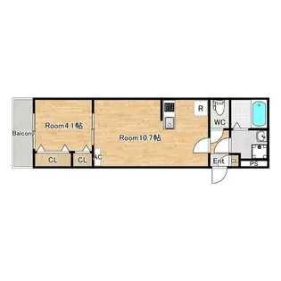 ベルビュー【1階】の間取り