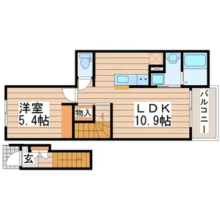 パーム ツリー II【2階】の間取り