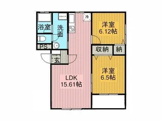 マンションドム金谷台II【1階】の間取り