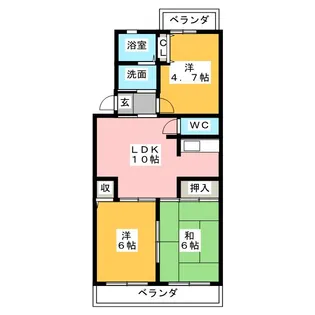 JEAN PALACE 21【3階】の間取り